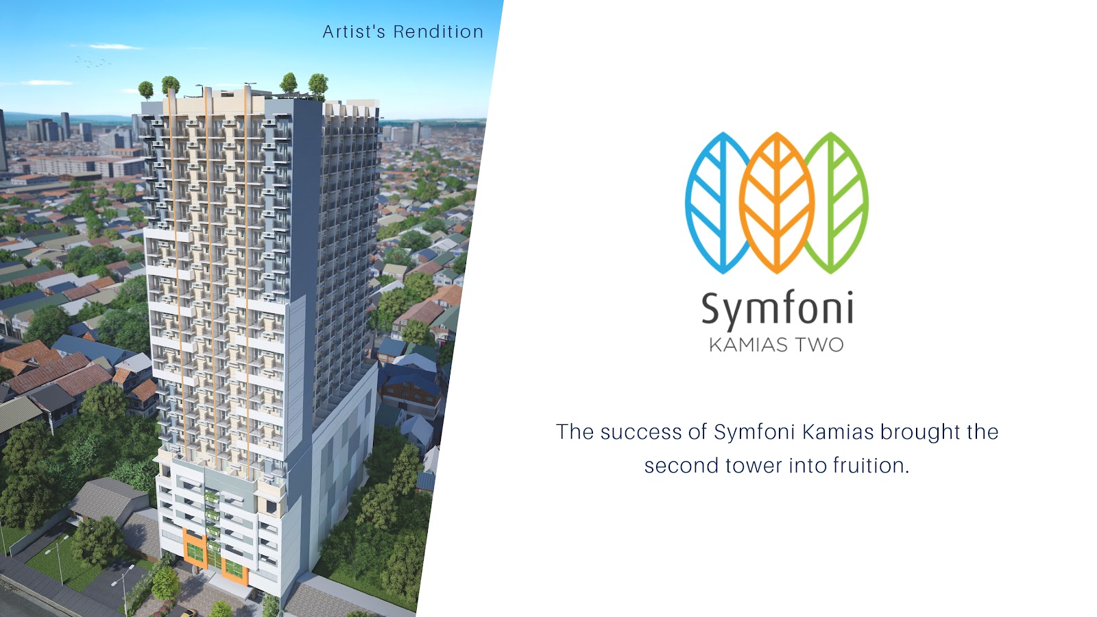 Symfoni Kamias Two residential tower rising above Quezon City